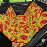 Santa Claus T-Rex Christmas Dino Print Pet Car Back Seat Cover