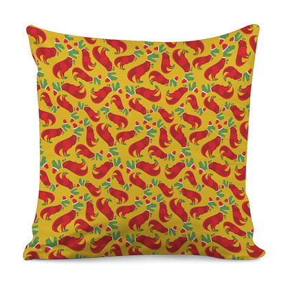 Santa Claus T-Rex Christmas Dino Print Pillow Cover