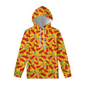Santa Claus T-Rex Christmas Dino Print Pullover Hoodie