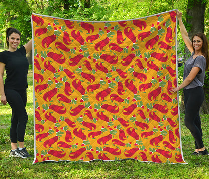 Santa Claus T-Rex Christmas Dino Print Quilt
