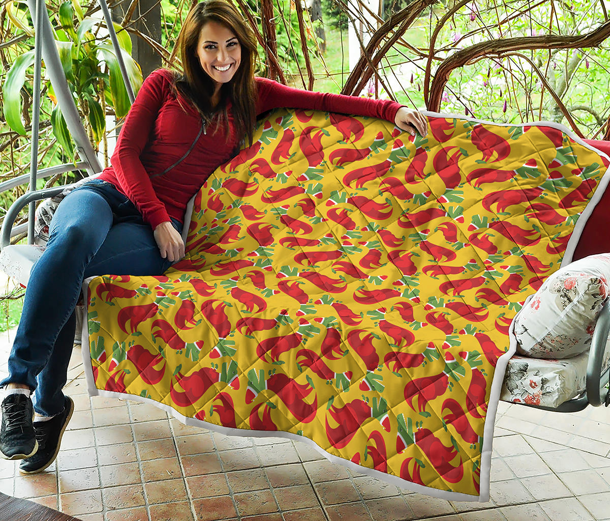 Santa Claus T-Rex Christmas Dino Print Quilt