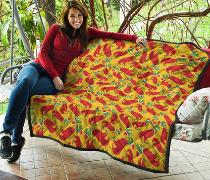 Santa Claus T-Rex Christmas Dino Print Quilt