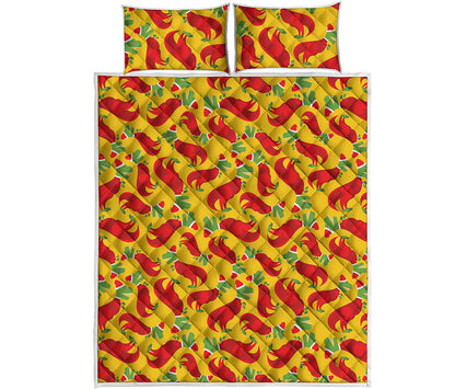 Santa Claus T-Rex Christmas Dino Print Quilt Bed Set