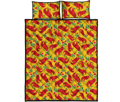 Santa Claus T-Rex Christmas Dino Print Quilt Bed Set