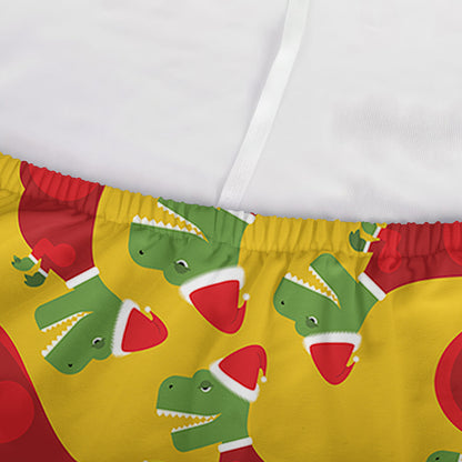 Santa Claus T-Rex Christmas Dino Print Sofa Cover