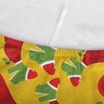 Santa Claus T-Rex Christmas Dino Print Sofa Cover