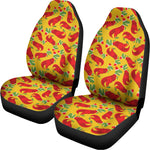 Santa Claus T-Rex Christmas Dino Print Universal Fit Car Seat Covers