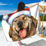 Santa Labrador Retriever Print Beach Sarong Wrap