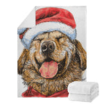 Santa Labrador Retriever Print Blanket