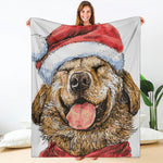 Santa Labrador Retriever Print Blanket