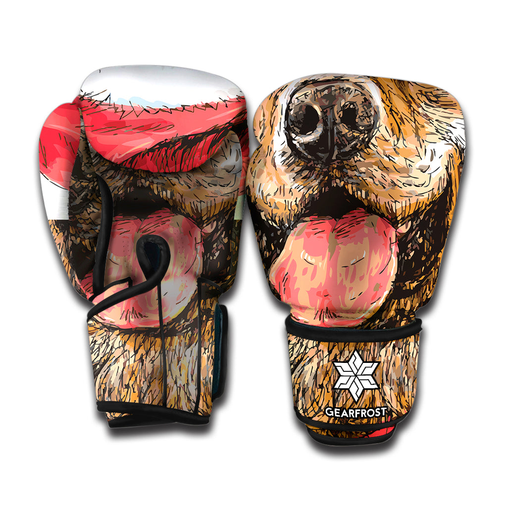 Santa Labrador Retriever Print Boxing Gloves