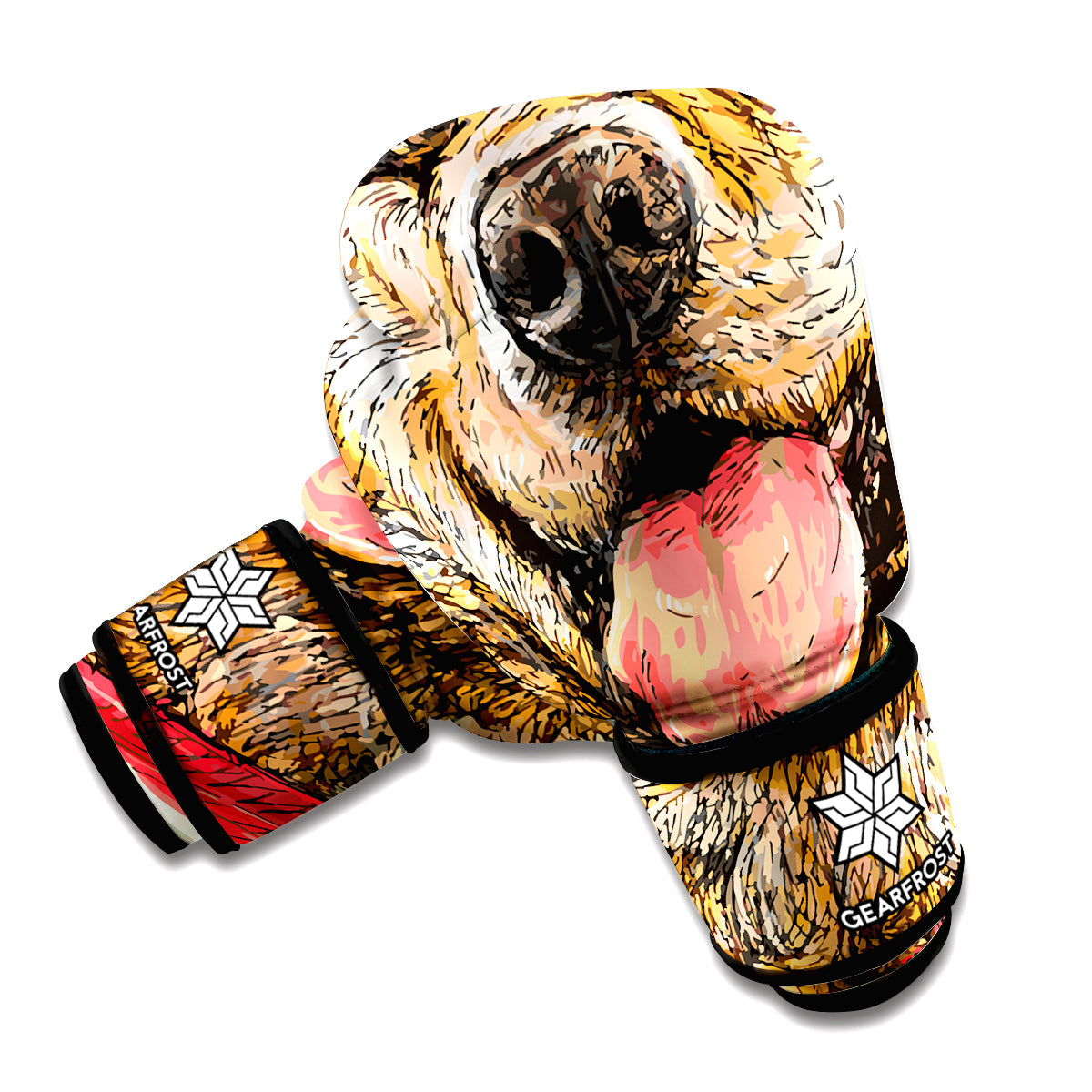Santa Labrador Retriever Print Boxing Gloves