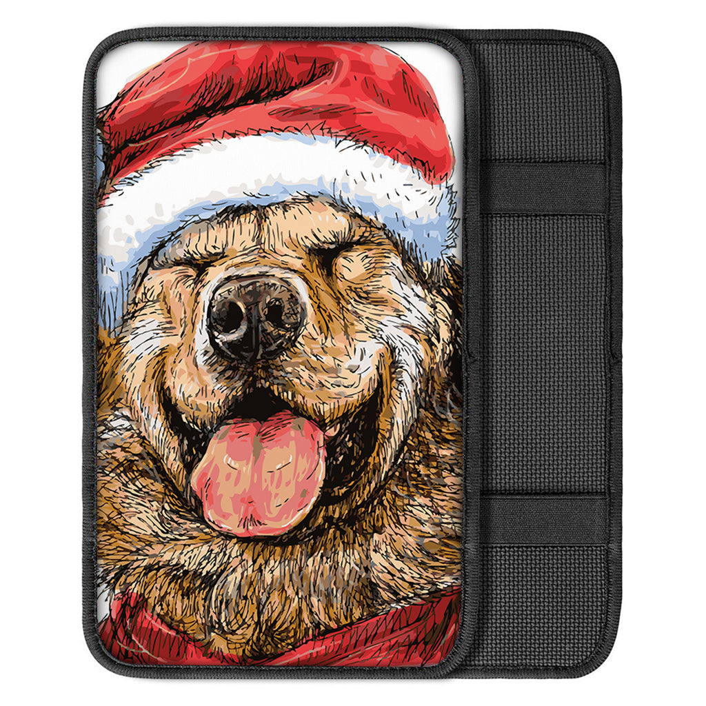 Santa Labrador Retriever Print Car Center Console Cover