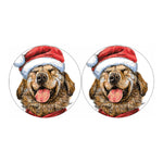 Santa Labrador Retriever Print Car Coasters