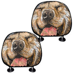 Santa Labrador Retriever Print Car Headrest Covers