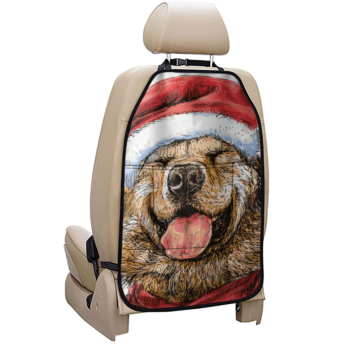 Santa Labrador Retriever Print Car Seat Organizers