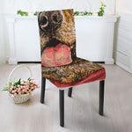 Santa Labrador Retriever Print Dining Chair Slipcover