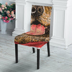 Santa Labrador Retriever Print Dining Chair Slipcover
