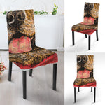 Santa Labrador Retriever Print Dining Chair Slipcover