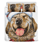 Santa Labrador Retriever Print Duvet Cover Bedding Set