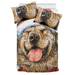 Santa Labrador Retriever Print Duvet Cover Bedding Set