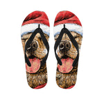 Santa Labrador Retriever Print Flip Flops