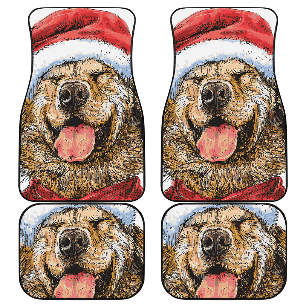 Santa Labrador Retriever Print Front and Back Car Floor Mats