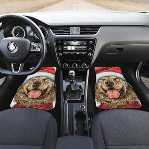 Santa Labrador Retriever Print Front and Back Car Floor Mats