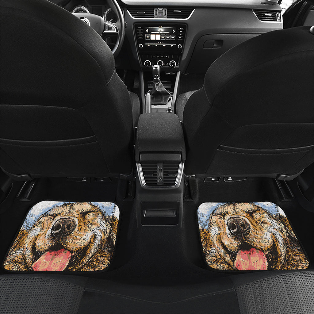 Santa Labrador Retriever Print Front and Back Car Floor Mats