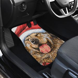 Santa Labrador Retriever Print Front and Back Car Floor Mats