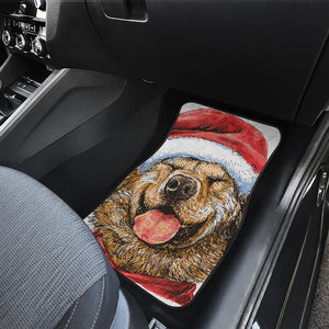 Santa Labrador Retriever Print Front and Back Car Floor Mats