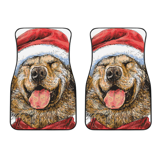 Santa Labrador Retriever Print Front Car Floor Mats