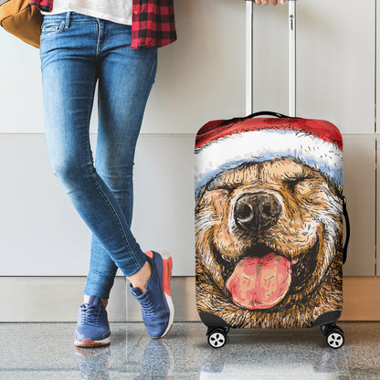 Santa Labrador Retriever Print Luggage Cover