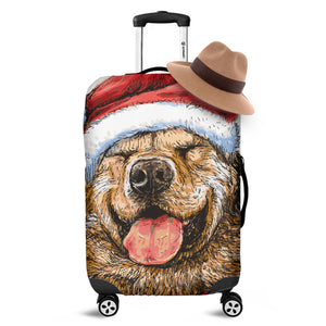 Santa Labrador Retriever Print Luggage Cover