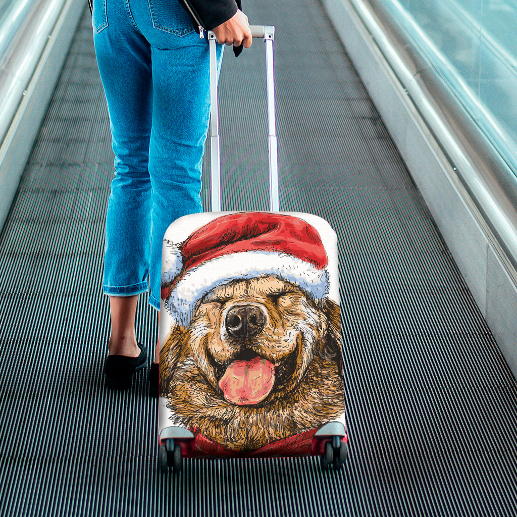 Santa Labrador Retriever Print Luggage Cover