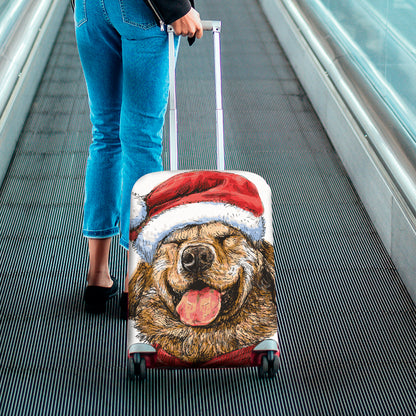 Santa Labrador Retriever Print Luggage Cover