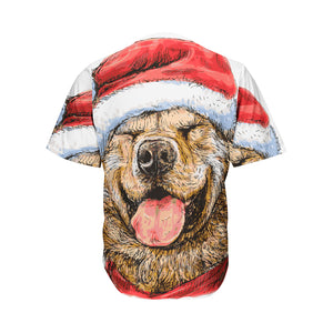 Santa Labrador Retriever Print Men's Baseball Jersey