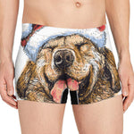Santa Labrador Retriever Print Men's Boxer Briefs