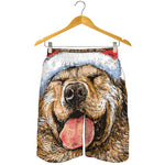 Santa Labrador Retriever Print Men's Shorts