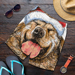 Santa Labrador Retriever Print Men's Shorts