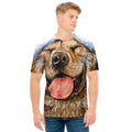 Santa Labrador Retriever Print Men's T-Shirt