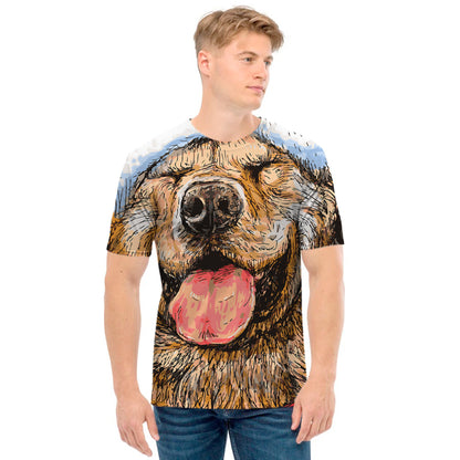 Santa Labrador Retriever Print Men's T-Shirt
