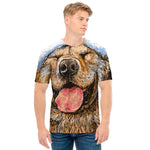 Santa Labrador Retriever Print Men's T-Shirt