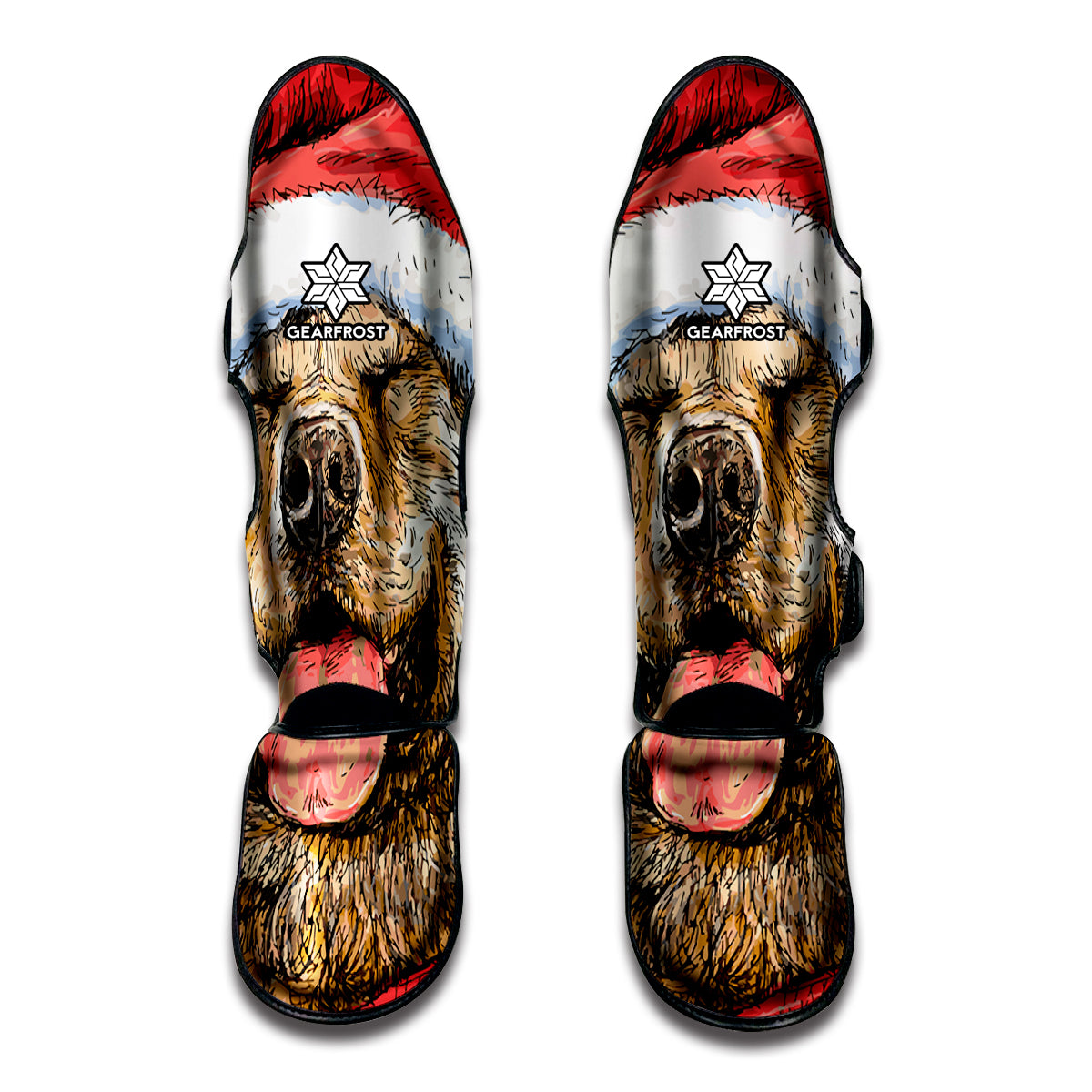 Santa Labrador Retriever Print Muay Thai Shin Guard