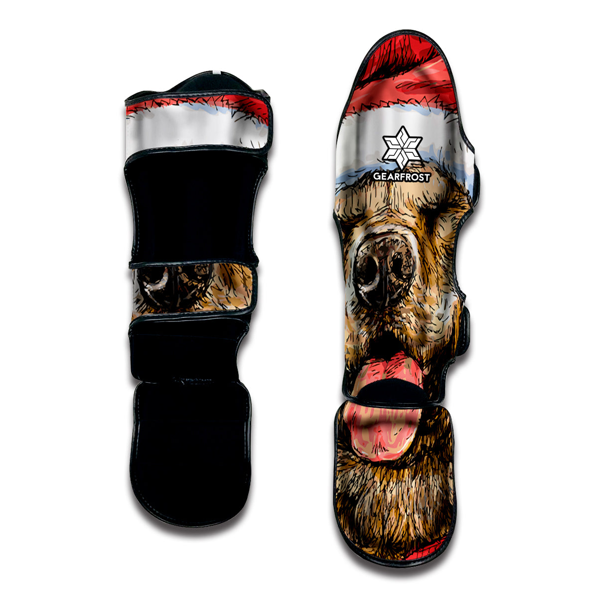 Santa Labrador Retriever Print Muay Thai Shin Guard