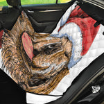 Santa Labrador Retriever Print Pet Car Back Seat Cover