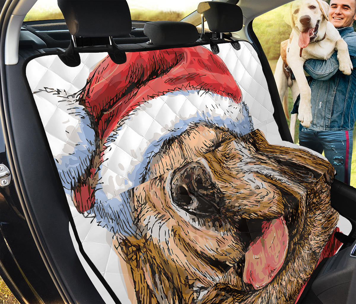 Santa Labrador Retriever Print Pet Car Back Seat Cover