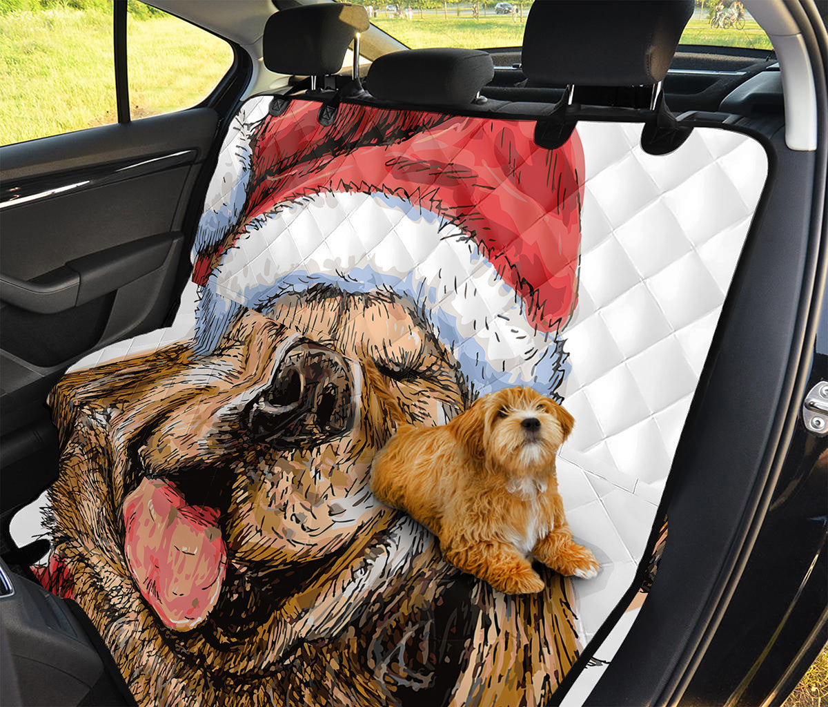Santa Labrador Retriever Print Pet Car Back Seat Cover