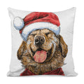Santa Labrador Retriever Print Pillow Cover