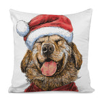 Santa Labrador Retriever Print Pillow Cover
